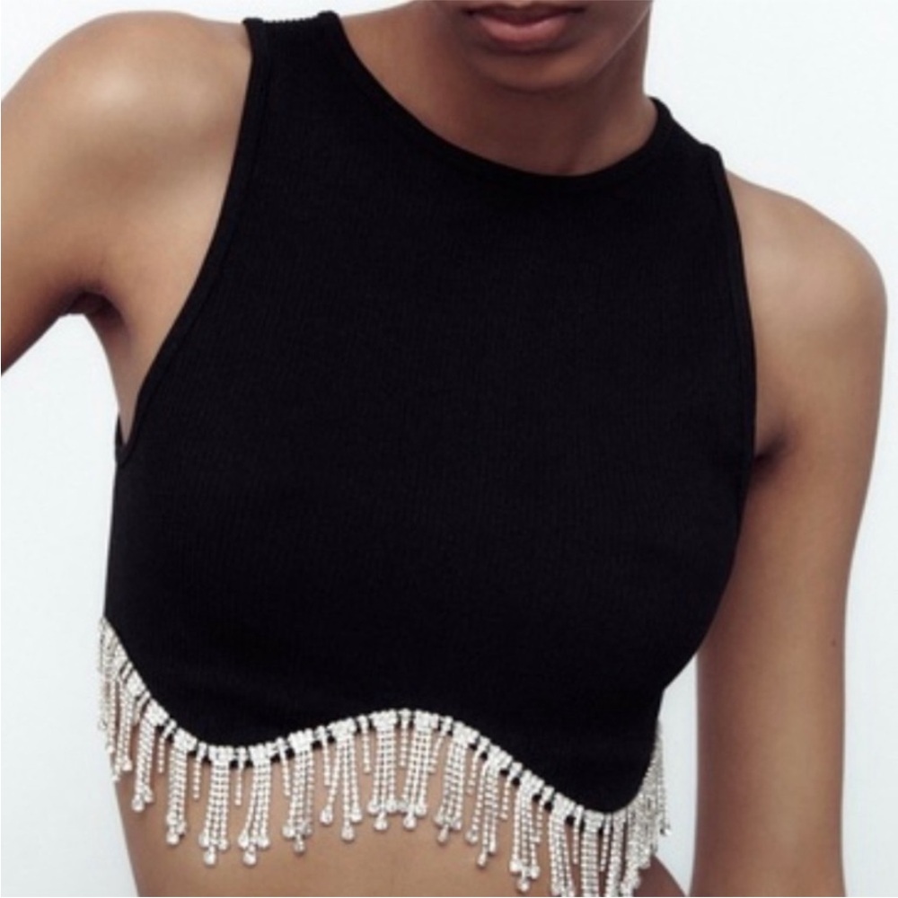 Zara Seamless Rhinestone Top